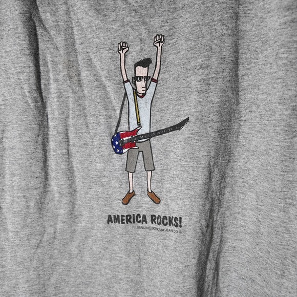 Sonoma Jean Company Other - Sonoma Jean Company America Rocks! Graphic T-Shirt XL Mens Gray‎
